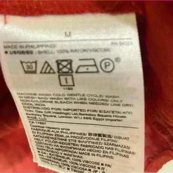 Banana Republic Rust Orange Embroidered Spaghetti Strap Tank Top - Size M - Picture 4 of 6